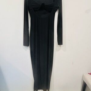 PrettyLittleThing Black Long Sleeve Dress